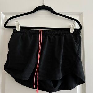 Old Navy Black Athletic Shorts with Pink drawstring